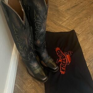 Freebird Leather Panama Distressed Black Heeled Boots